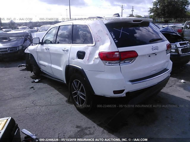 1C4RJEBG1HC949806 - 2017 JEEP GRAND CHEROKEE LIMITED WHITE photo 3