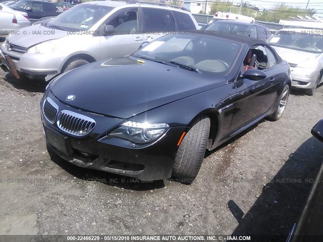 WBSEK93508CY78395 - 2008 BMW M6 BLACK photo 2