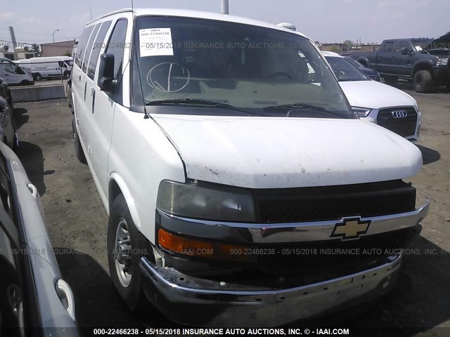 1GAZG1FG0D1185303 - 2013 CHEVROLET EXPRESS G3500 LT WHITE photo 1