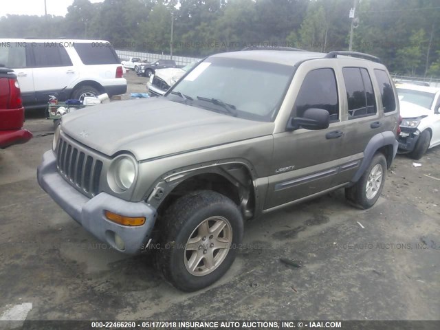 1J4GK48KX4W286670 - 2004 JEEP LIBERTY SPORT 米色 照片 2