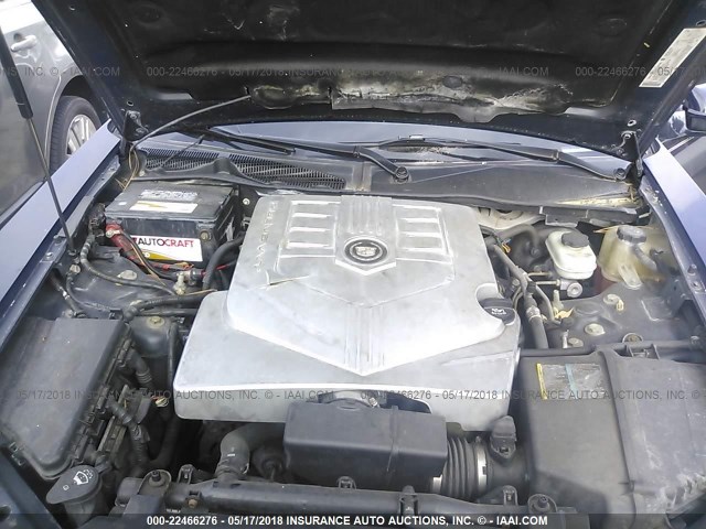 1G6DM57T960101794 - 2006 CADILLAC CTS BLUE photo 10