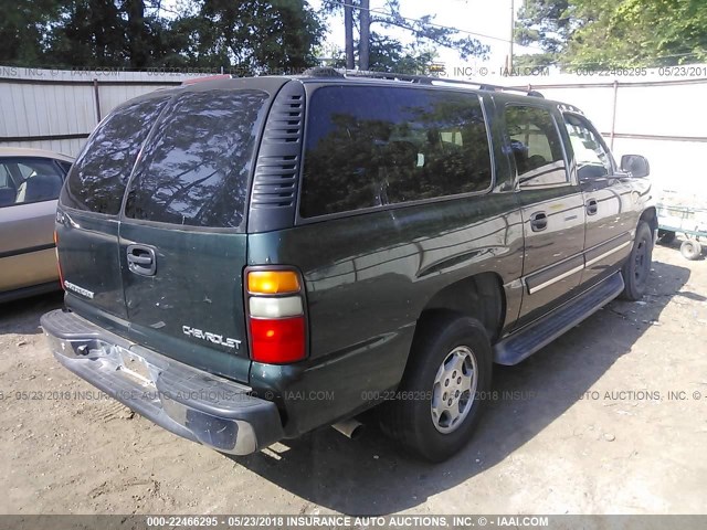 3GNEC16Z14G297443 - 2004 CHEVROLET SUBURBAN C1500 GREEN photo 4