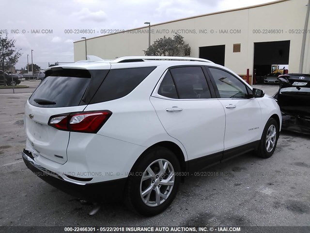 3GNAXMEV8JS595595 - 2018 CHEVROLET EQUINOX PREMIER WHITE photo 4