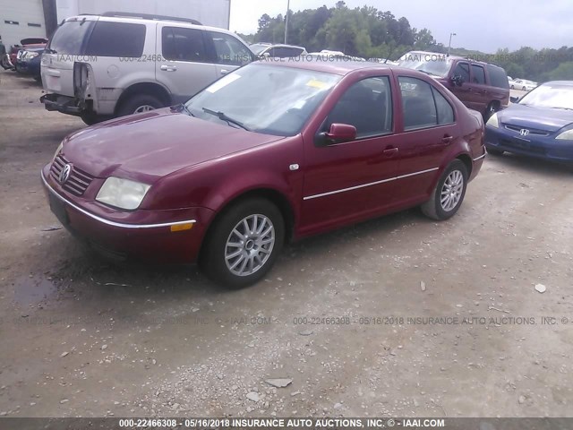 3VWSE69M24M120255 - 2004 VOLKSWAGEN JETTA GLS RED photo 2