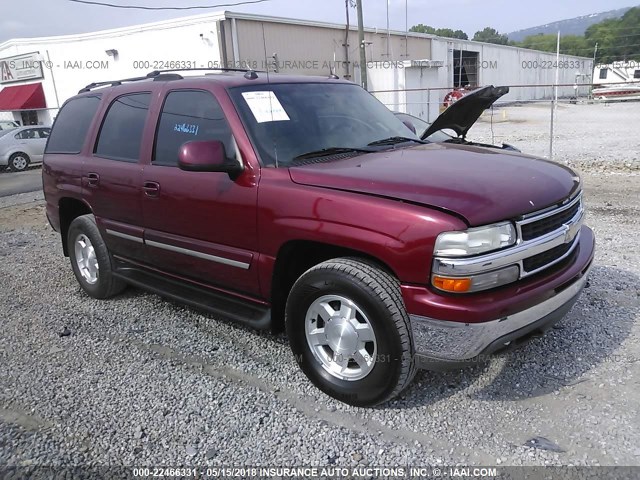 1GNEK13T95J164948 - 2005 CHEVROLET TAHOE K1500 MAROON photo 1