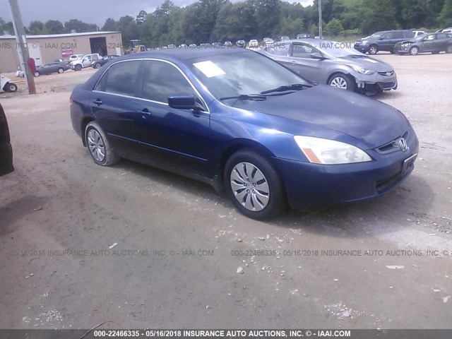 1HGCM56393A078597 - 2003 HONDA ACCORD LX BLUE photo 1