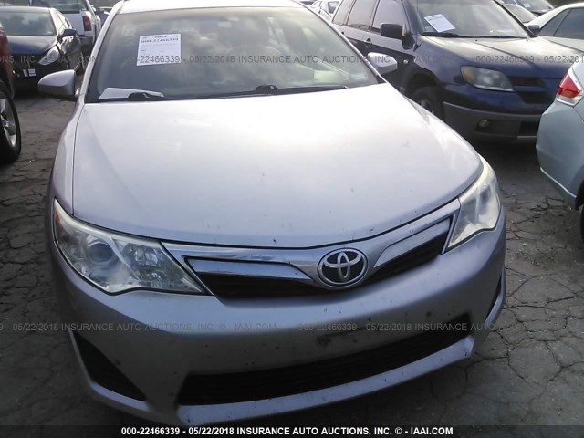 4T4BF1FK6DR297412 - 2013 TOYOTA CAMRY L/SE/LE/XLE SILVER photo 6