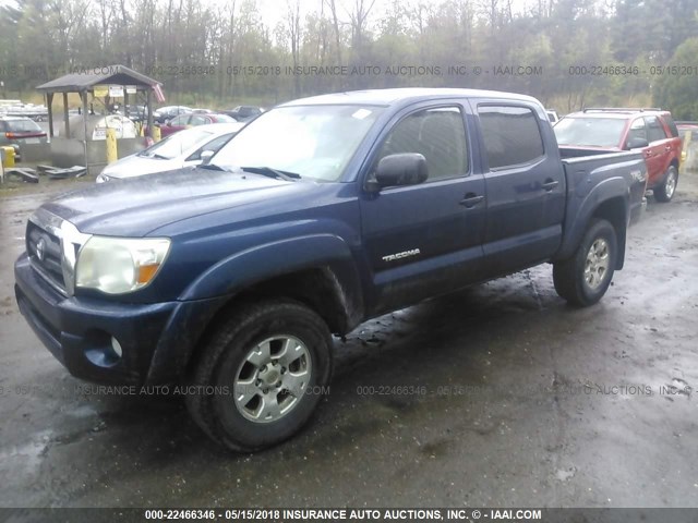 5TELU42N47Z343454 - 2007 TOYOTA TACOMA DOUBLE CAB ლურჯი ფოტო 2