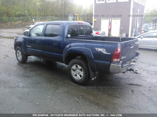 5TELU42N47Z343454 - 2007 TOYOTA TACOMA DOUBLE CAB ლურჯი ფოტო 3