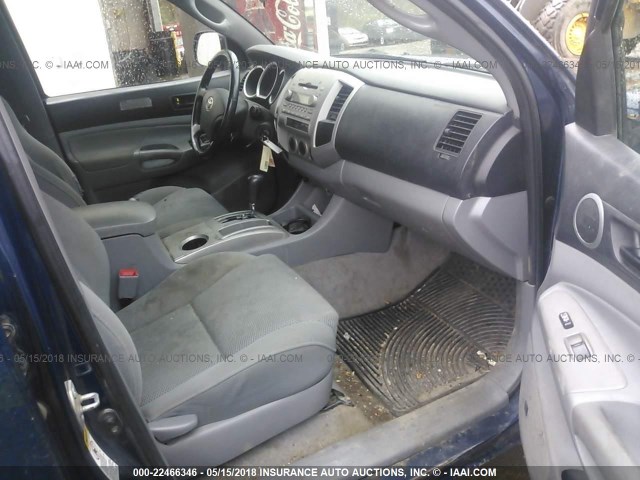 5TELU42N47Z343454 - 2007 TOYOTA TACOMA DOUBLE CAB ლურჯი ფოტო 5