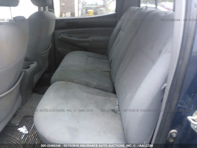5TELU42N47Z343454 - 2007 TOYOTA TACOMA DOUBLE CAB ლურჯი ფოტო 8