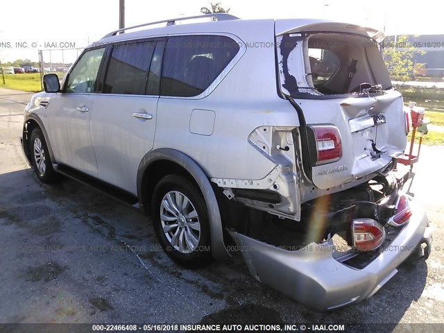 JN8AY2NC9H9505882 - 2017 NISSAN ARMADA SV/SL/PLATINUM SILVER photo 3