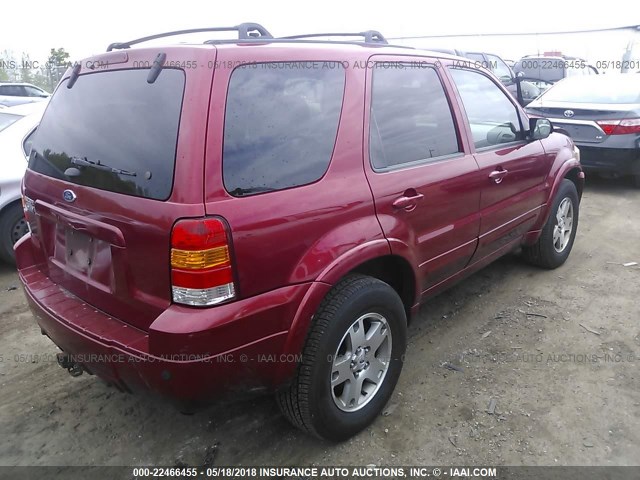 1FMCU94195KA51397 - 2005 FORD ESCAPE LIMITED RED photo 4