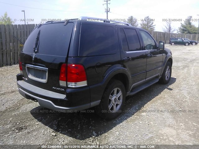 5LMEU88H05ZJ30665 - 2005 LINCOLN AVIATOR BLACK photo 4