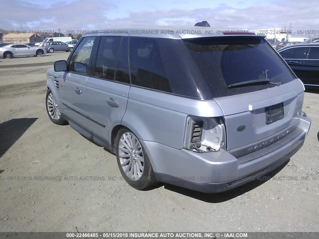 SALSF25456A949036 - 2006 LAND ROVER RANGE ROVER SPORT HSE SILVER photo 3