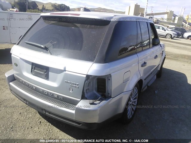 SALSF25456A949036 - 2006 LAND ROVER RANGE ROVER SPORT HSE SILVER photo 4