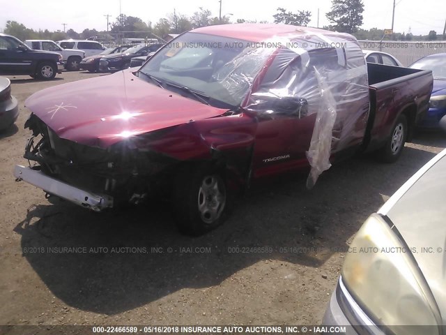 5TETX22N97Z453816 - 2007 TOYOTA TACOMA ACCESS CAB RED photo 2