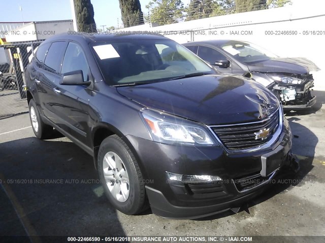 1GNKRFED0FJ109324 - 2015 CHEVROLET TRAVERSE LS BLACK photo 1