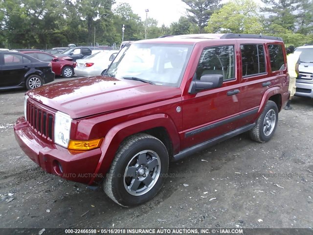 1J8HG48NX6C225600 - 2006 JEEP COMMANDER RED photo 2