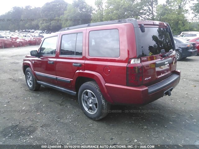1J8HG48NX6C225600 - 2006 JEEP COMMANDER RED photo 3