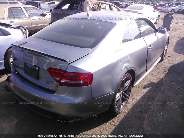 WAUCVAFRXBA028814 - 2011 AUDI S5 PREMIUM PLUS 灰色 照片 4
