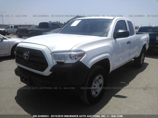 5TFRX5GN4GX054579 - 2016 TOYOTA TACOMA ACCESS CAB/SR/SR5 WHITE photo 2