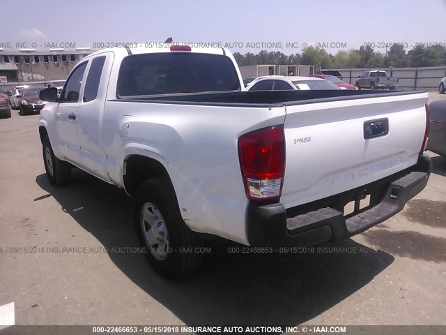 5TFRX5GN4GX054579 - 2016 TOYOTA TACOMA ACCESS CAB/SR/SR5 WHITE photo 3