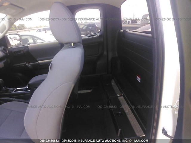 5TFRX5GN4GX054579 - 2016 TOYOTA TACOMA ACCESS CAB/SR/SR5 WHITE photo 8
