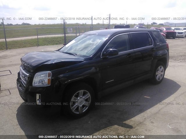 2CTALBEW7A6370122 - 2010 GMC TERRAIN SLE BLACK photo 2