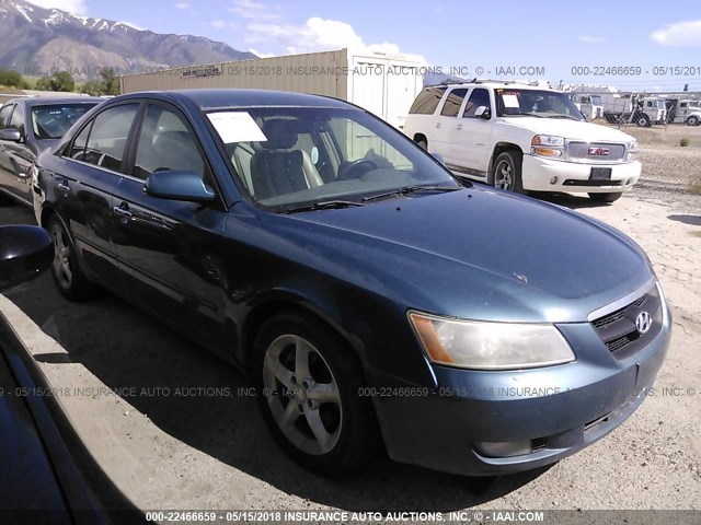 5NPEU46F16H026101 - 2006 HYUNDAI SONATA GLS/LX BLUE photo 1