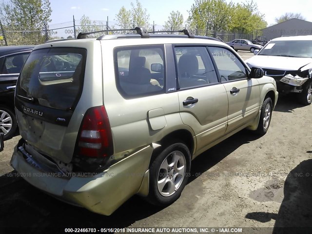 JF1SG65634H748002 - 2004 SUBARU FORESTER 2.5XS GOLD photo 4