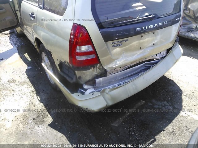 JF1SG65634H748002 - 2004 SUBARU FORESTER 2.5XS ოქროსფერი ფოტო 6