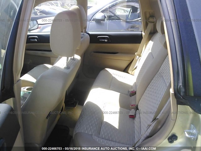 JF1SG65634H748002 - 2004 SUBARU FORESTER 2.5XS ოქროსფერი ფოტო 8