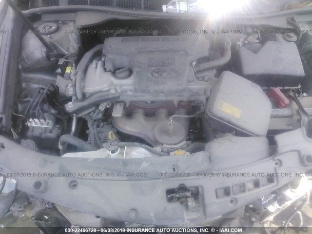 4T4BF1FKXDR278295 - 2013 TOYOTA CAMRY L/SE/LE/XLE GRAY photo 10