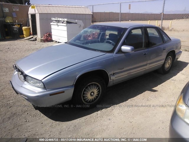 2G4WB52L8S1407303 - 1995 BUICK REGAL CUSTOM Light Blue photo 2