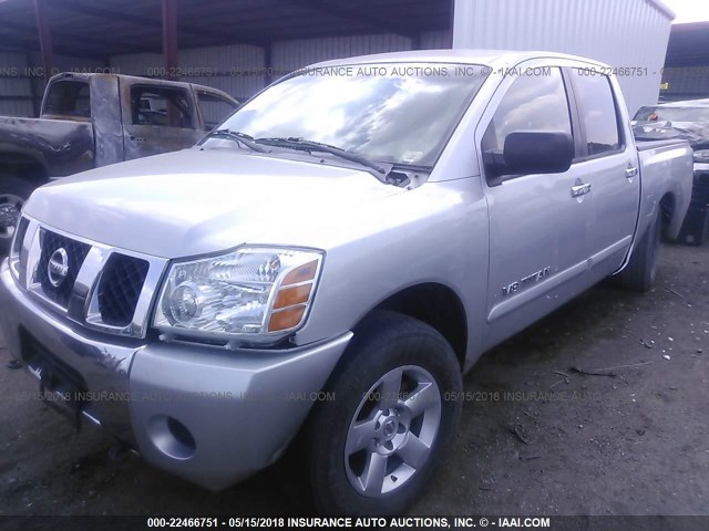 1N6AA07B37N234782 - 2007 NISSAN TITAN XE/SE/LE SILVER photo 2