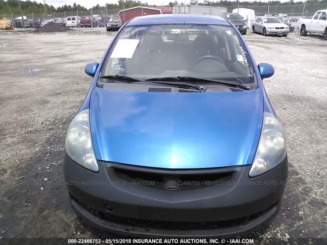 JHMGD38697S023268 - 2007 HONDA FIT S BLUE photo 6