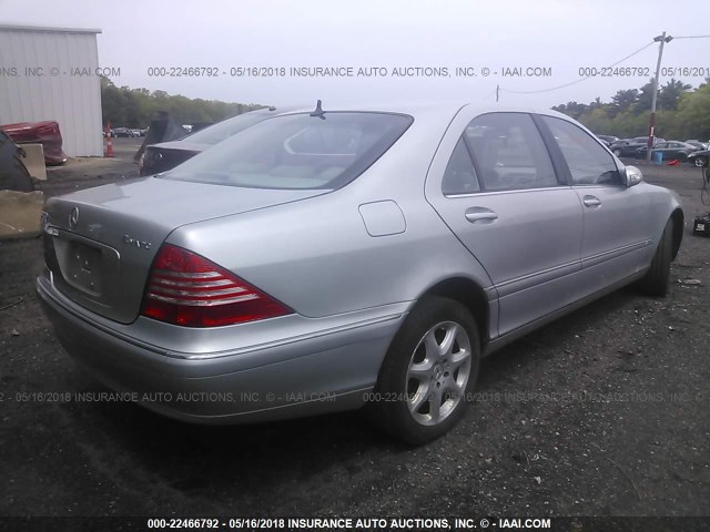 WDBNG83J24A423391 - 2004 MERCEDES-BENZ S 430 4MATIC SILVER photo 4