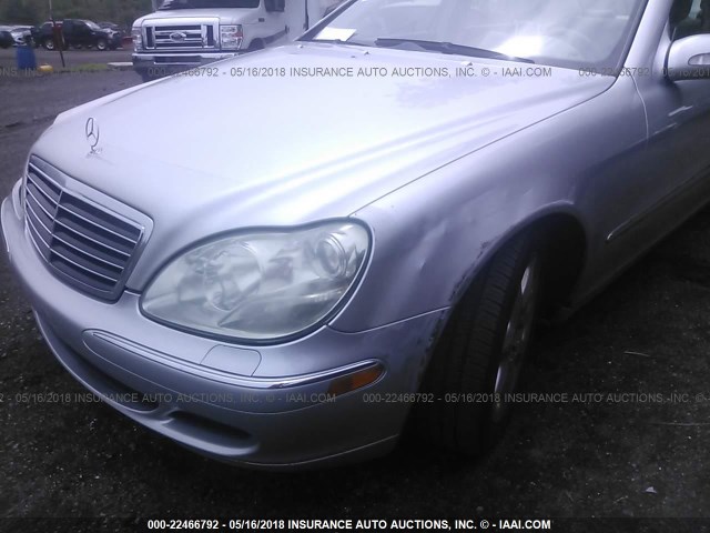 WDBNG83J24A423391 - 2004 MERCEDES-BENZ S 430 4MATIC SILVER photo 6