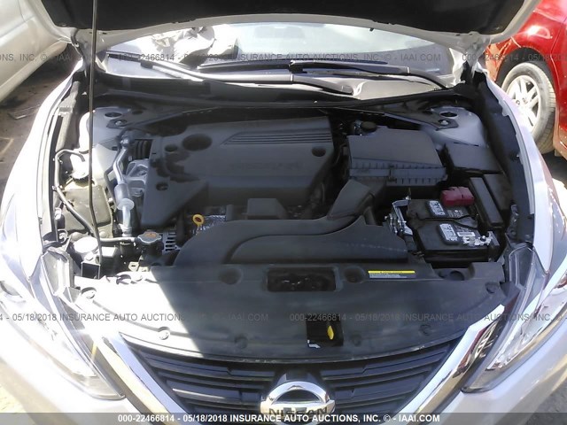 1N4AL3APXJC170719 - 2018 NISSAN ALTIMA 2.5/S/SV/SL/SR SILVER photo 10