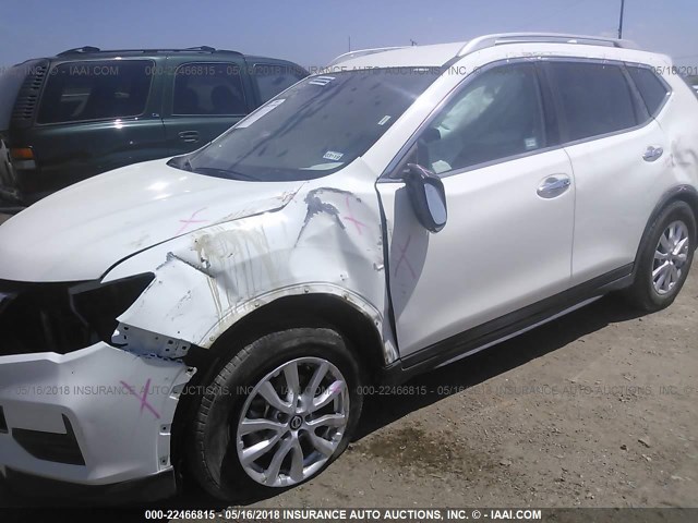 5N1AT2MT7HC820996 - 2017 NISSAN ROGUE S/SL WHITE photo 6