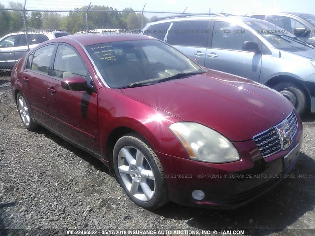 1N4BA41E04C807037 - 2004 NISSAN MAXIMA SE/SL RED photo 1