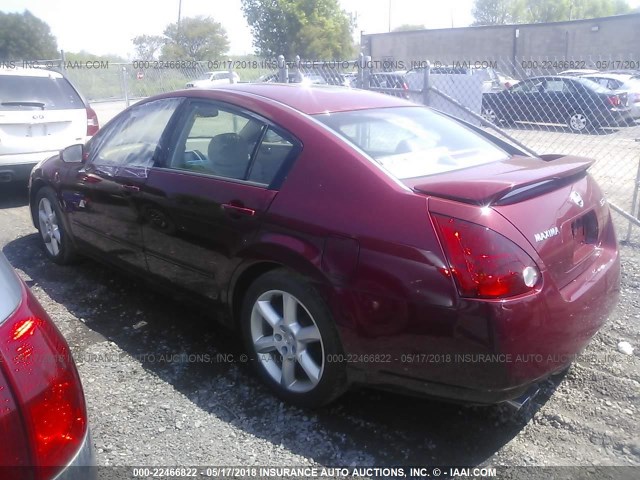 1N4BA41E04C807037 - 2004 NISSAN MAXIMA SE/SL RED photo 3