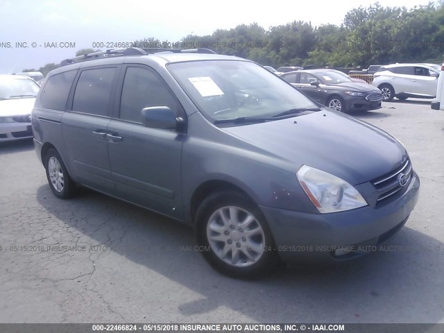 KNDMB233676170240 - 2007 KIA SEDONA EX/LX GRAY photo 1