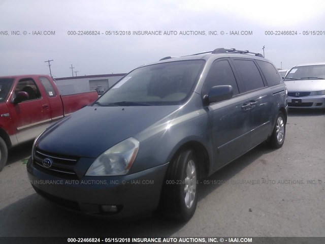 KNDMB233676170240 - 2007 KIA SEDONA EX/LX GRAY photo 2