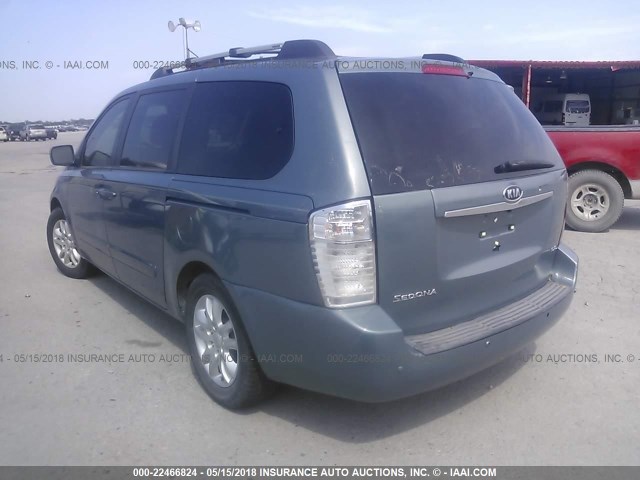 KNDMB233676170240 - 2007 KIA SEDONA EX/LX GRAY photo 3