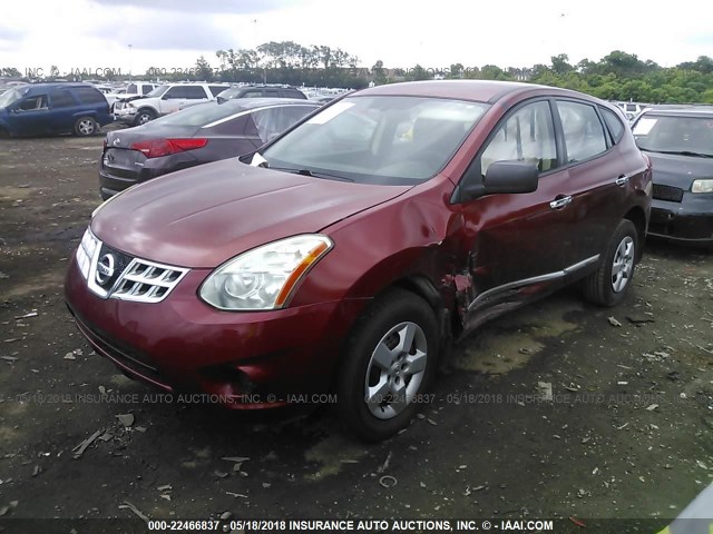 JN8AS5MT1DW005568 - 2013 NISSAN ROGUE S/SV RED photo 2