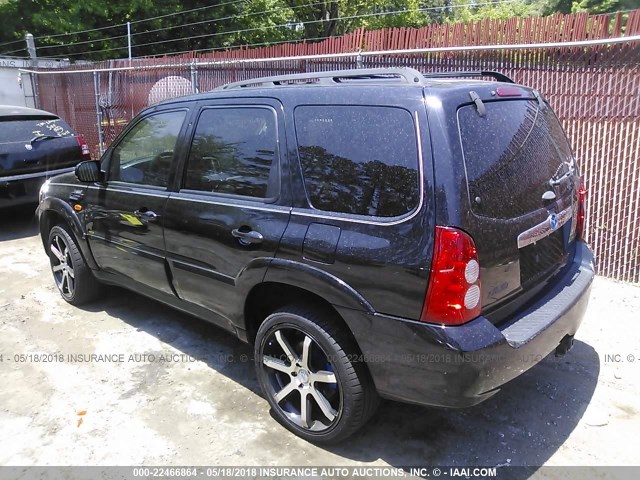 4F2YZ06185KM16334 - 2005 MAZDA TRIBUTE S BLACK photo 3