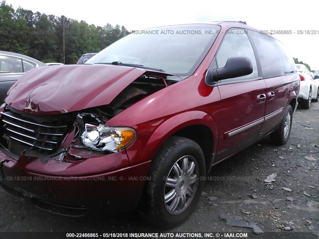 2A8GP54L06R728193 - 2006 CHRYSLER TOWN & COUNTRY TOURING RED photo 2