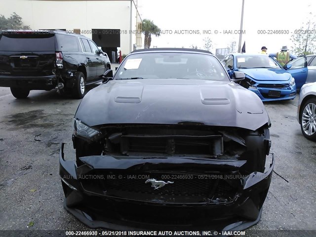 1FATP8FF8J5119296 - 2018 FORD MUSTANG GT BLACK photo 6